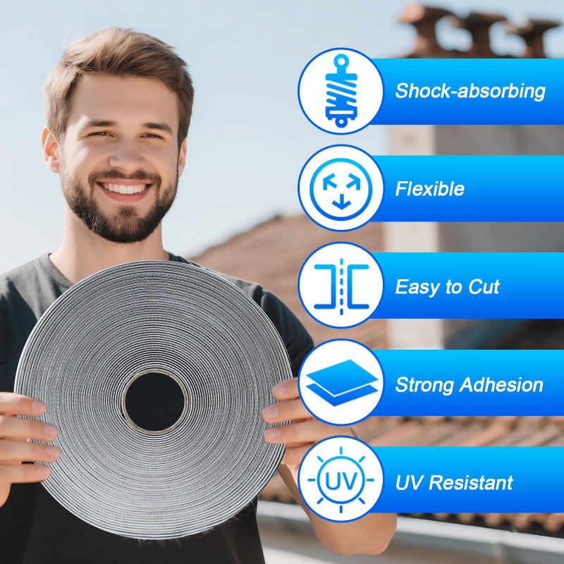 LLPT Butyl Sealing Tape 2â€ x 50 Ft Nonwoven Fabric Cover Self Adhesive Butyl Tape for Waterproofing Wet Areas (NF250) - Image 3